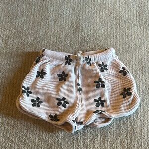 Zara Kids Cream and Black Floral Shorts